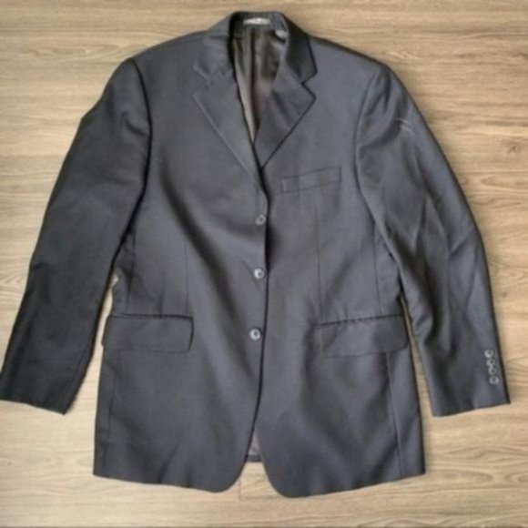 Vintage Men made in Canada black blazer jacket Size L - Picture 5 of 8